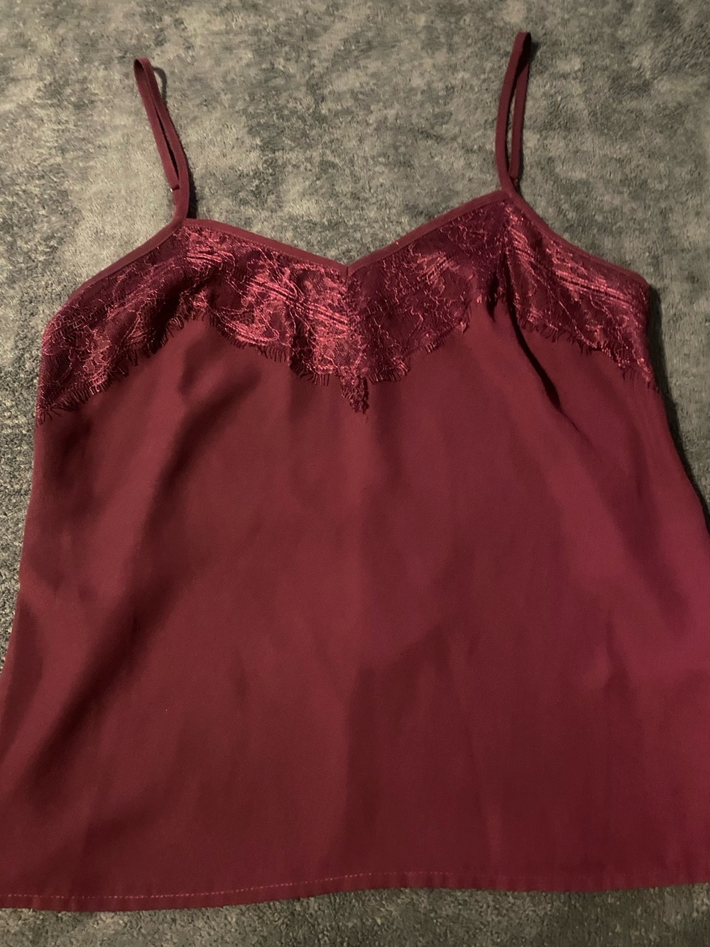 Candie's Wine Lace-Trim Cami